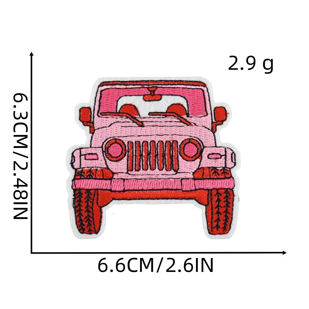 New Pink Pre-Raw Cobb Sticker Cartoon Embroidered Hot Melt Adhesive Patch Children's Cute Clothes Accessories Accessories Applique