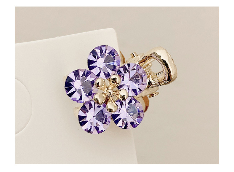 Small Bangs Grab Clip 2022 New Crystal Flower Side Hairpin Korean Internet Celebrity Mini Elegant Grab Hair Accessories_voghion.com