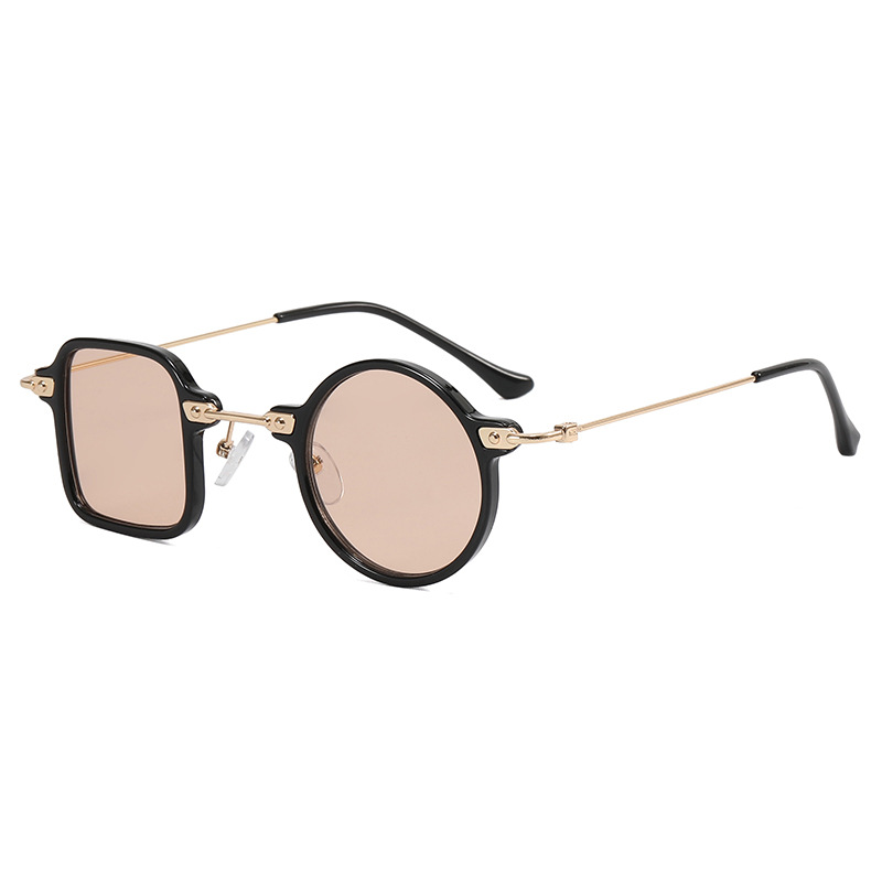 New punk irregular sunglasses European and American square frame round frame sunglasses anti-blue light glasses glasses with glasses
