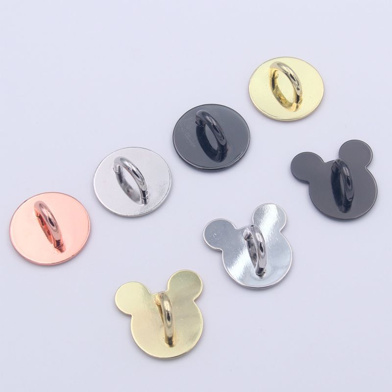 New tassel metal hook diy jewelry accessories round love square buckle mobile phone case pendant alloy material
