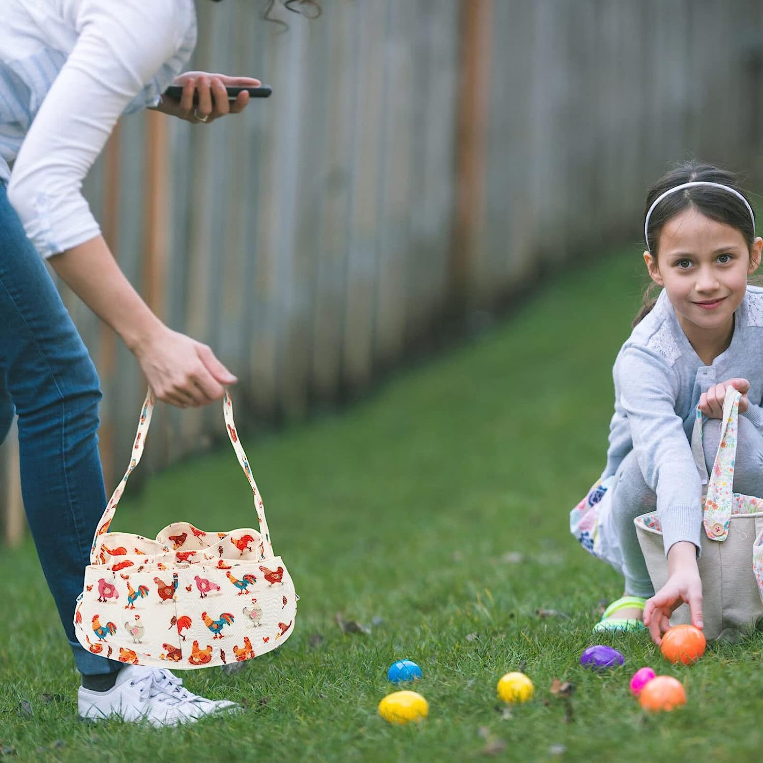 Spot Egg Collection Basket Egg Collection Basket 7 Bags Oxford Egg Storage Bag Duck Egg Container Farm House Egg Basket