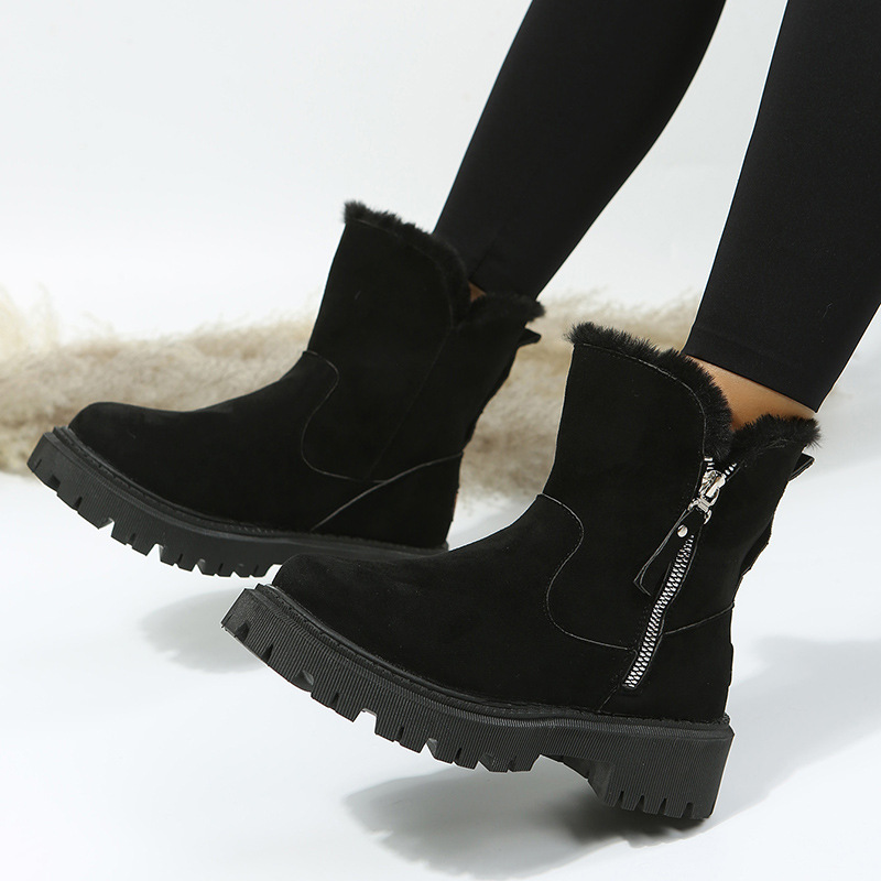 Snow boots Women's 2022 Winter new velvet women's shoes warm boots AliExpress cross-border cotton shoes large size women's boots
