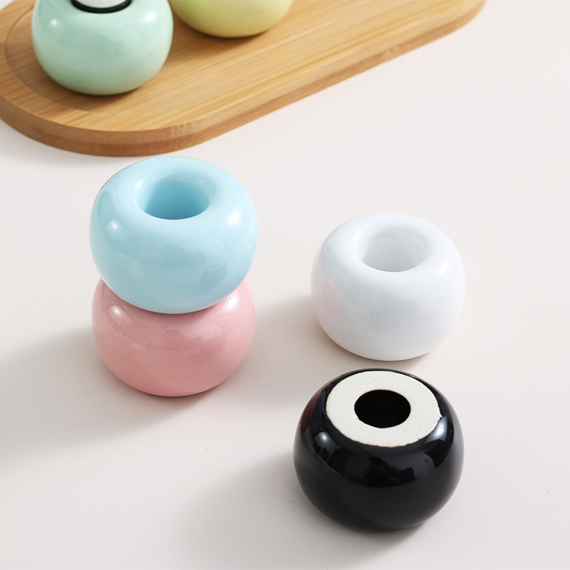 Porcelain Japanese Style Ceramic Simple Toothbrush Rack Storage Rack Base ins Home Toiletries Add LOGO Storage