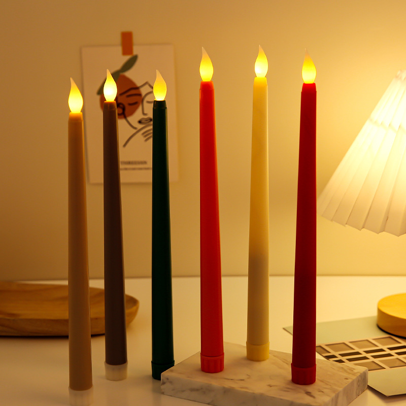 led halloween electronic candle pointed long rod remote control candle light birthday party atmosphere electronic candle light