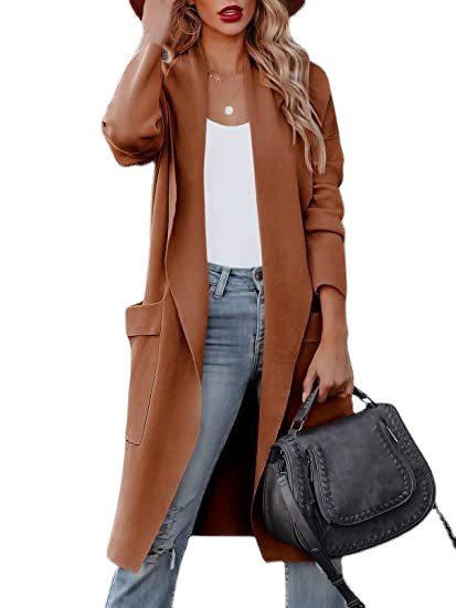 2022 autumn and winter Europe and the United States cross-border women's clothing Amazon casual long solid color warm coat coat