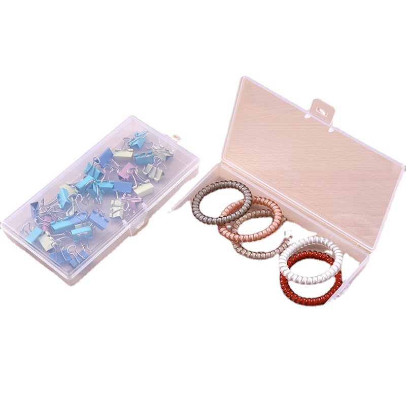 Rectangular Transparent Plastic PP Empty Box Jewelry Packaging Box Electronic Components Organize Storage Box Card Storage Box