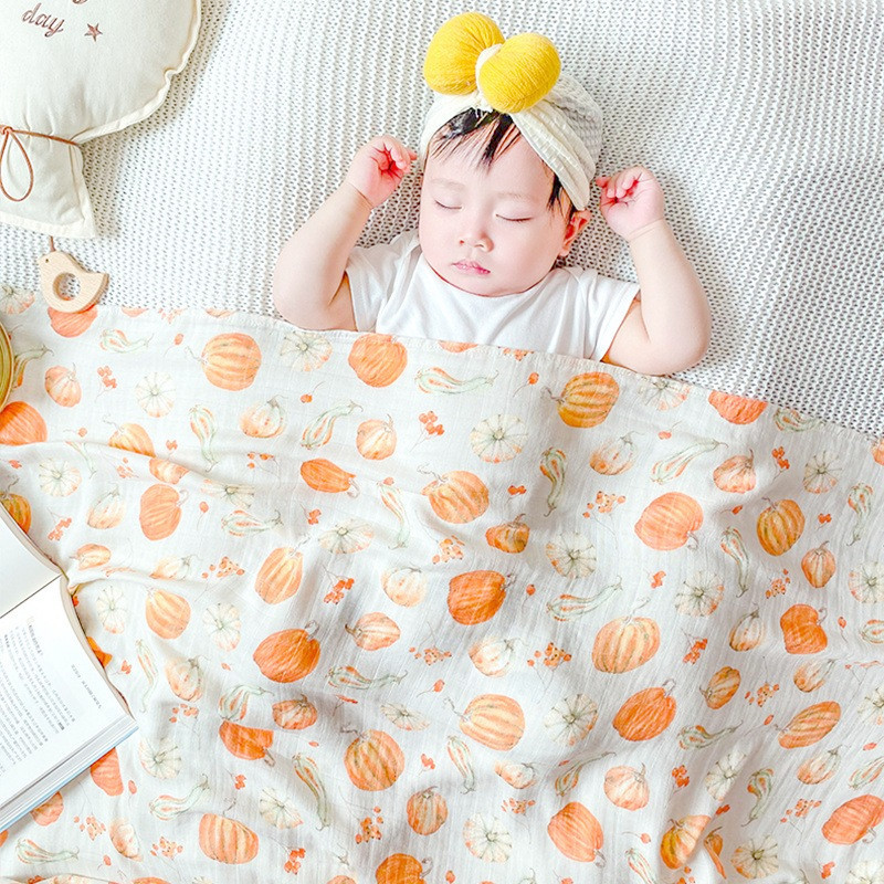 muslin gauze wrapping towel bamboo cotton bath towel newborn baby swaddling gauze blanket cuffed baby baby bag
