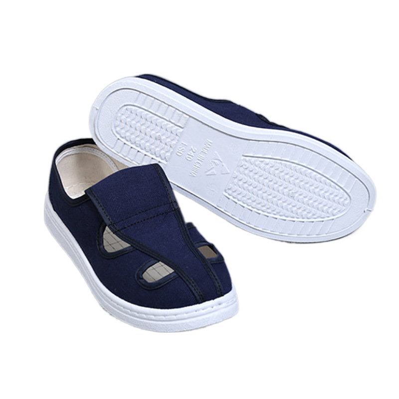 Anti-static shoes four-eye hole towel factory clean slippers dust-free canvas for men and women work dust-free shoes small white shoes