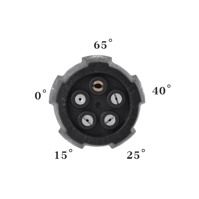 Five-in-one nozzle fan-shaped decontamination spray gun flushing head quick plug car wash nozzle cleaning machine car wash water gun accessories