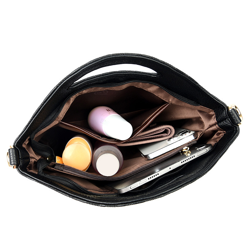 Women's bag New middle-aged women's mother bag large capacity shoulder messenger bag versatile elegant handbag_voghion.com