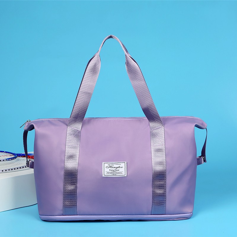 2024 new travel bag can be expanded dry and wet separation exercise yoga fitness bag short travel luggage storage bag