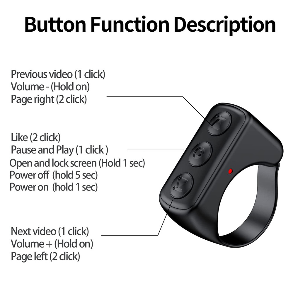 Mobile phone Bluetooth remote control trembles fast hand brush video e-book PPT page turning drama fast forward pause artifact