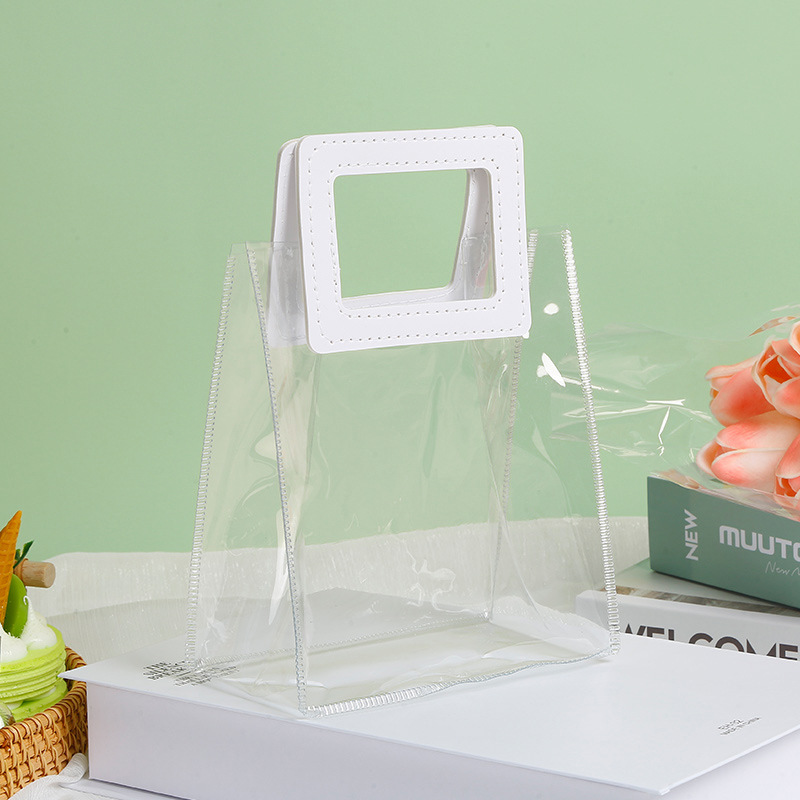 Spot gift bag pvc tote bag gift gift bag transparent tote bag high sense plastic packaging bag