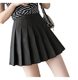 Spot high waist pleated skirt skirt women's autumn skirt academic style Korean solid color anti-light A- line skirt wholesale
