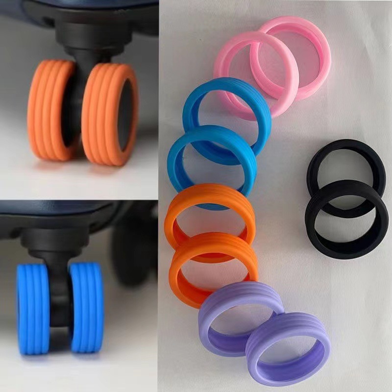 Luggage wheel rubber cover mute suitcase roller transformation trolley case replacement universal wheel accessories protective cover