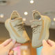 Children's coconut shoes 2024 spring boys' sneaker breathable mesh shoes flying woven girls' casual shoes soft bottom baby shoes