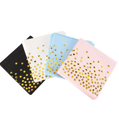 Amazon cross-border supplier gilding dot napkin gilding paper plate gilding paper cup theme party decorations