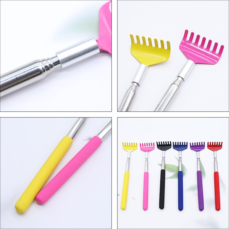 Stainless steel mixed color scratching cat interactive artifact cat rolling artifact telescopic scratching rake scratching back rake type itching