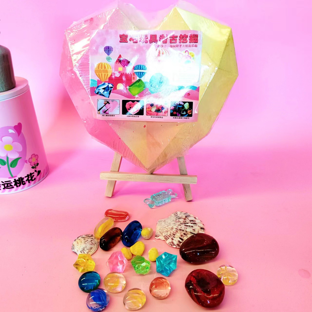 On-site painted love gem