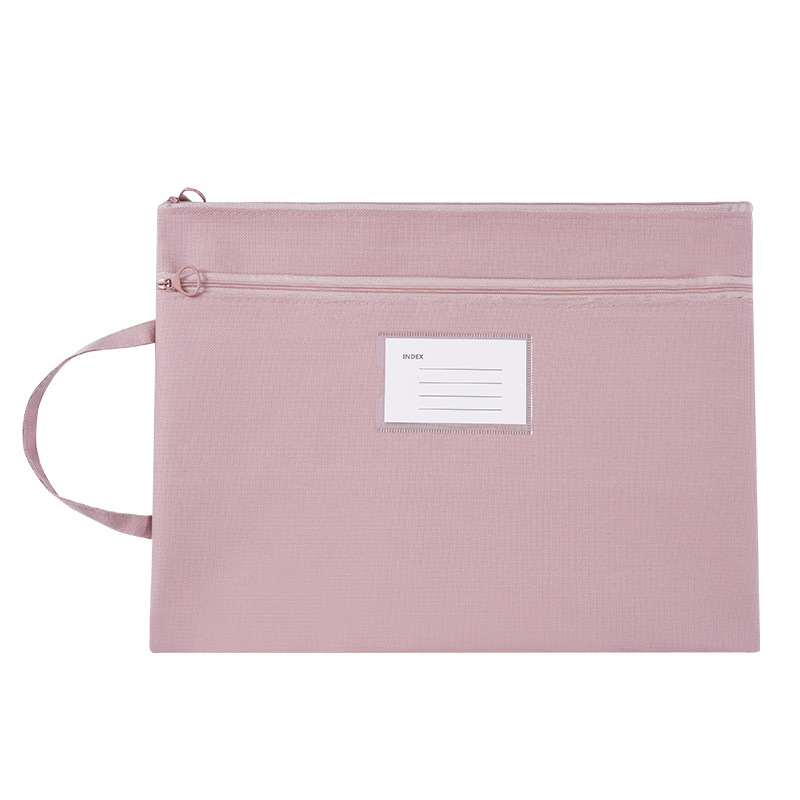Multi-functional Oxford Cloth Double-layer Handbag Large Capacity Examination Textbook File Bag Stationery Certificate Storage Bag