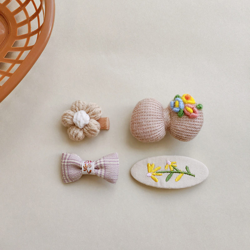 Factory wholesale baby hairpin milk curry color Korean children's clip bangs baby headdress cross-border Amazon