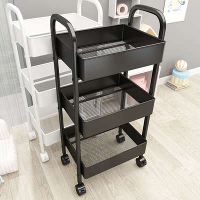 Trolley Storage Rack Floor Multi-layer Household Bedroom Baby Mobile Snack Kitchen Multifunctional Storage Rack