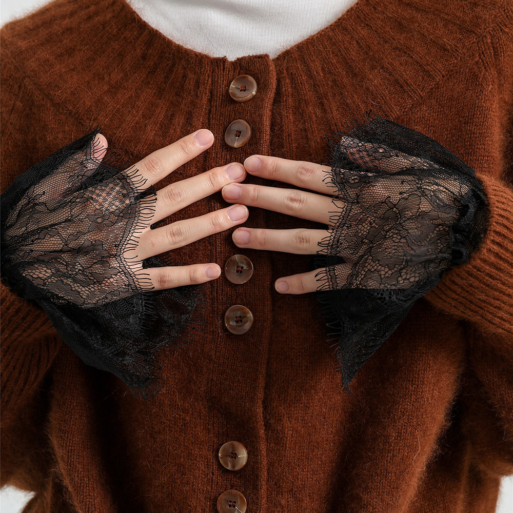 New Cotton accessories lace elegant Chanel style three-dimensional lace decorative cuff fake collar