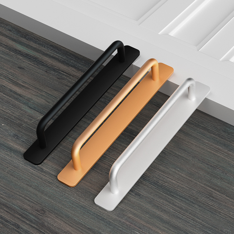 Punch-free door handle handle aluminum alloy door handle glass door and window plastic steel balcony door sliding door handle cabinet door