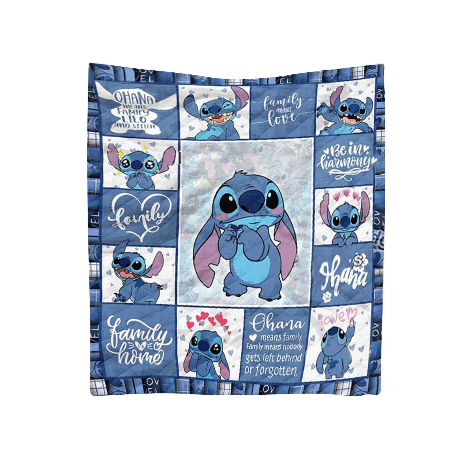 Cross-border Amazon hot cartoon Stitch flannel printed blanket