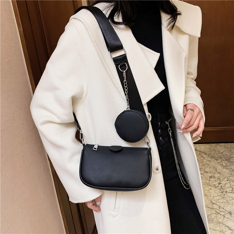 2022 new bag broadband shoulder bag chain small bag crossbody retro versatile Korean style ins Hong Kong style women's bag fashion