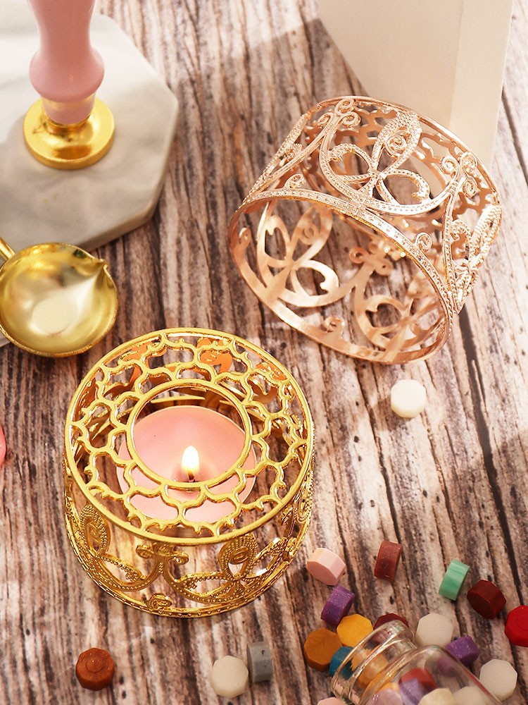 Metal zinc alloy fire-proof round fire paint melting furnace molten wax grain wax strip fire paint stamp wood accessories