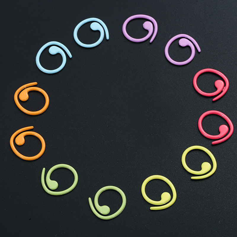 Metal paint spiral mark buckle color mark ring comma circle weaving tool spiral mark buckle mark circle