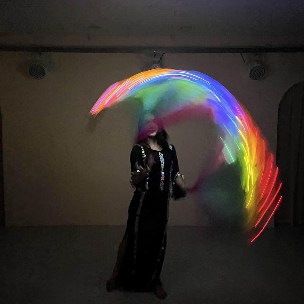 New led creative yarn ball throw ball simulation silk dance ribbon opening ceremony sports meeting props charging