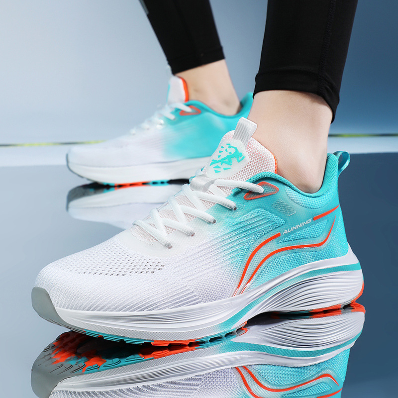Live sports casual shoes men's shoes fly woven breathable test shoes plus size 46 47 48 rope skipping shoes
