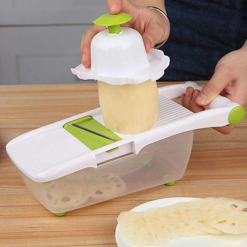 Multifunctional vegetable cutter household kitchen potato radish grater hand guard diced slice stainless steel wipes