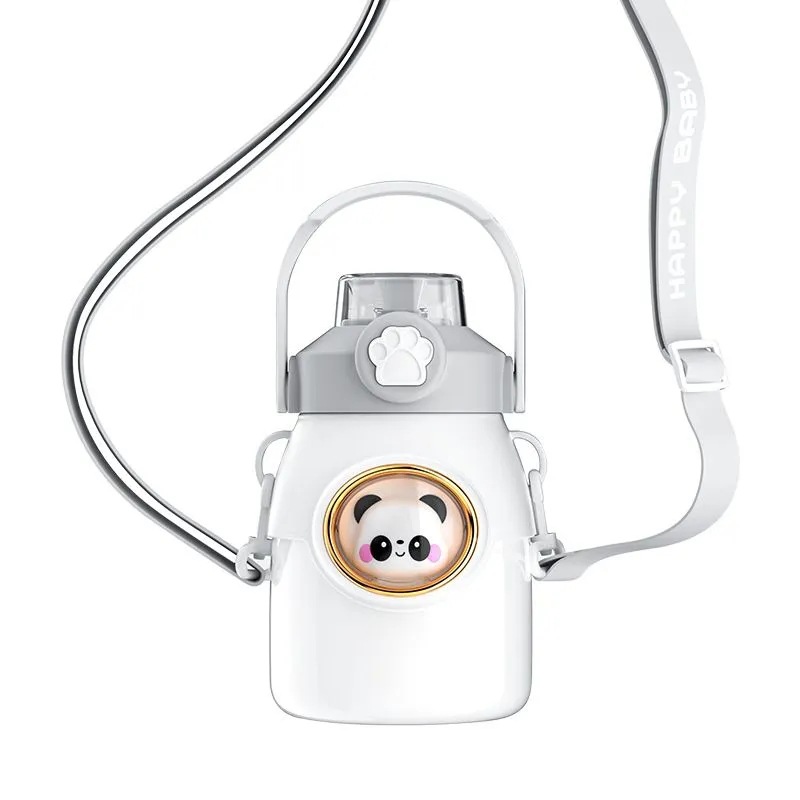 High-looking children's vacuum cup large capacity Food Grade 316 straw water cup for students to go to school cute female ins