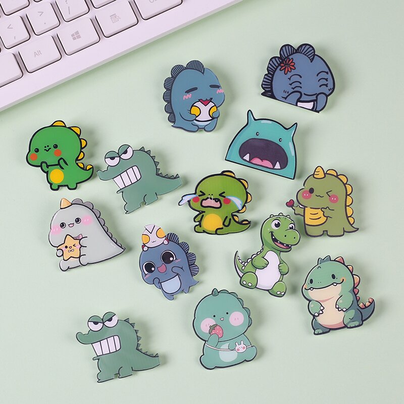 Cartoon cute little dinosaur acrylic brooch backpack accessories patch gift