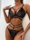 Cross-border supply European and American Foreign trade hot sexy lingerie sexy women's lace split underwear factory direct sales