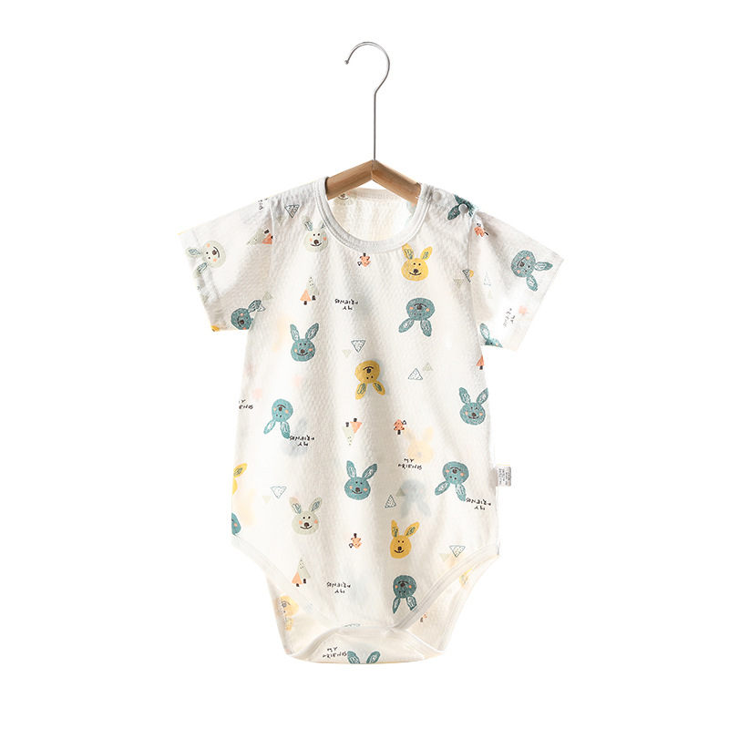 Baby short-sleeved sheath clothes summer romper triangle romper newborn summer sleeping clothes baby jumpsuit