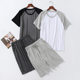 Modal pajamas men's thin loose short-sleeved shorts summer outdoor sports home wear suit in stock