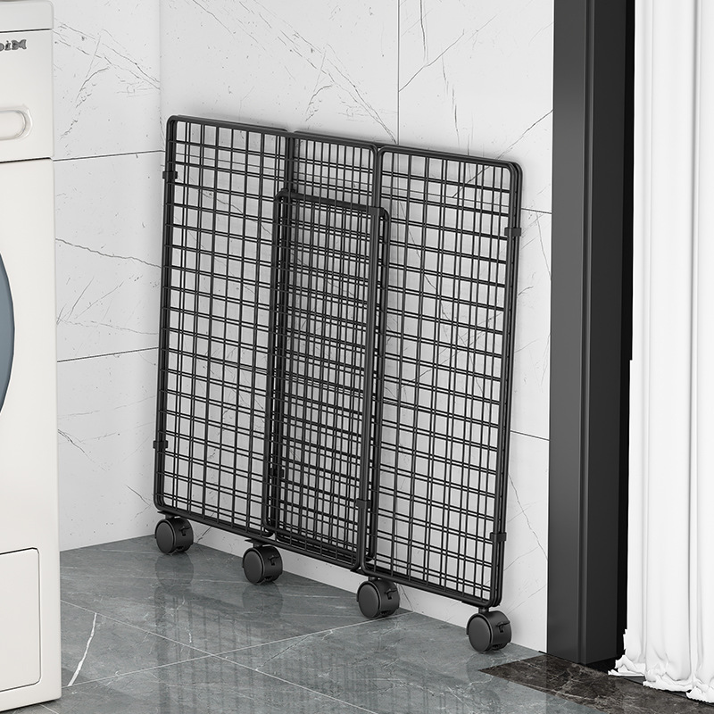 Bathroom Storage Rack Floor-to-Floor Wheeled Trolley Toilet Bathroom Gap Storage Washing Machine Clothes Artifact