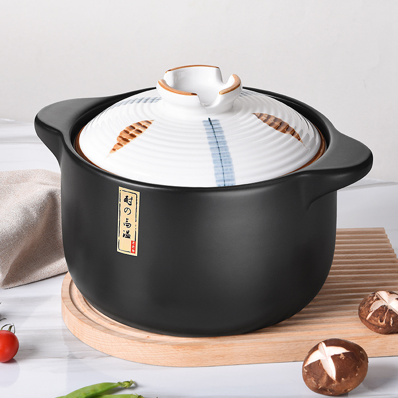 Casserole Stew Pot Household Gas High Temperature Resistant Pot Rice Casserole Soup Pot Dry Cooking Non-cracking Soup Pot Ceramic Pot Small Tile Pot