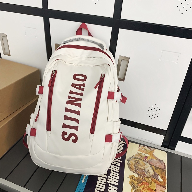 Schoolbag Female College Students American Campus High School Junior High School Students Travel Backpack Men's Japanese Tooling Large Capacity Backpack