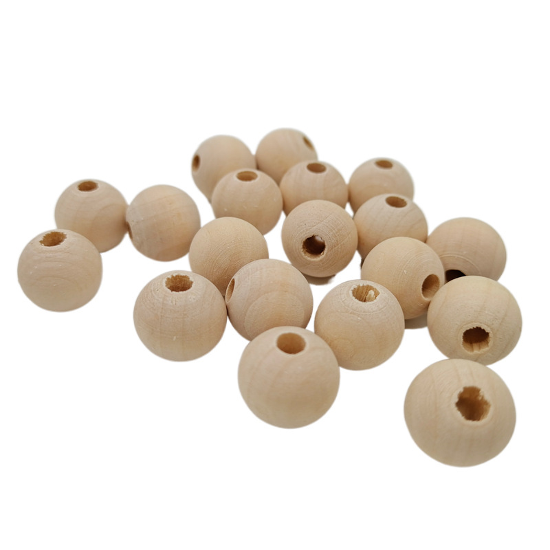 4-50mm Lotus round wood beads flower loose beads wholesale log beads solid wood beads round wood beads diy jewelry accessories