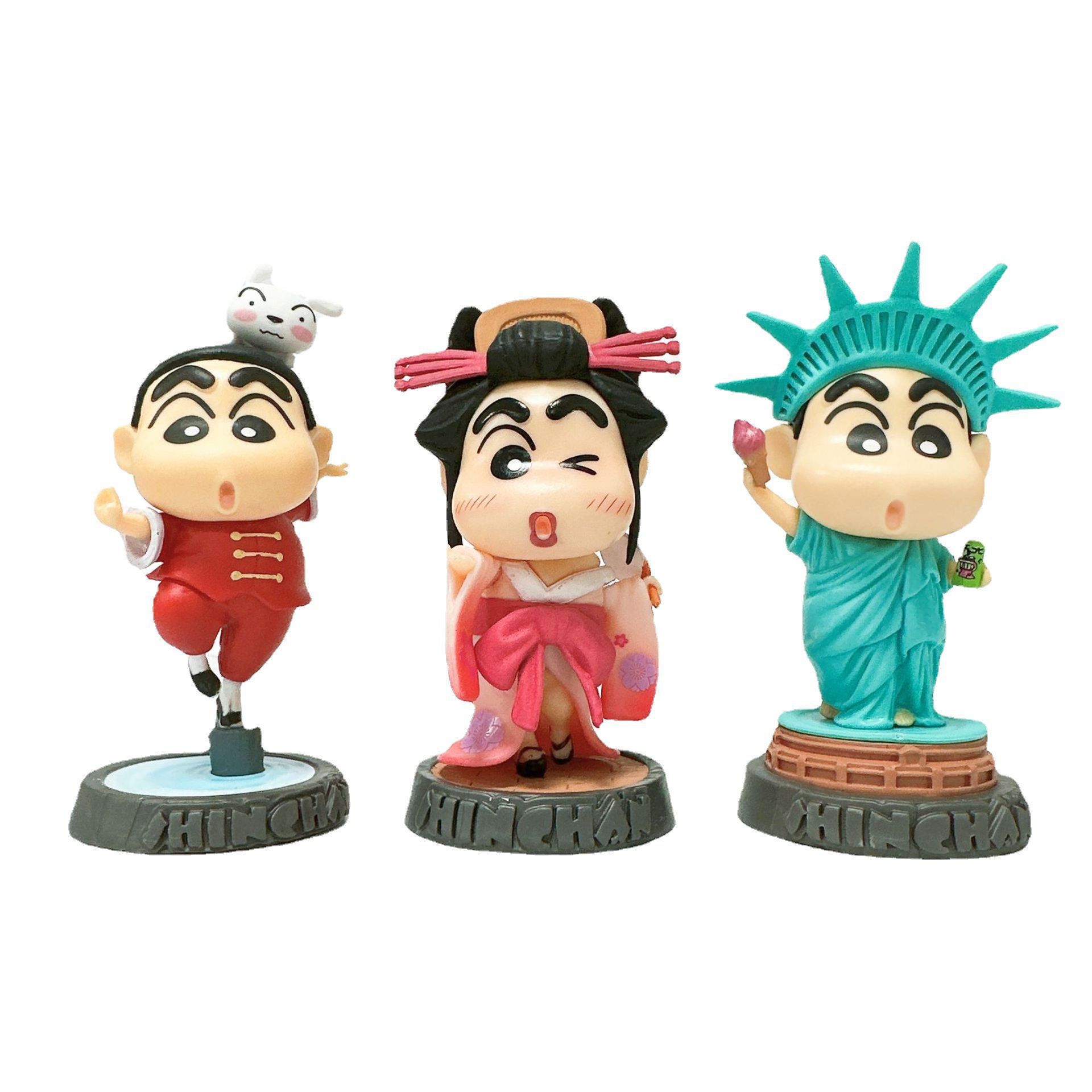 Crayon Xiaoxin GK Statue of Liberty American station Global Tour Tang suit kung fu geisha fashion hand-made model ornaments