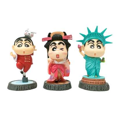 Crayon Xiaoxin GK Statue of Liberty American station Global Tour Tang suit kung fu geisha fashion hand-made model ornaments