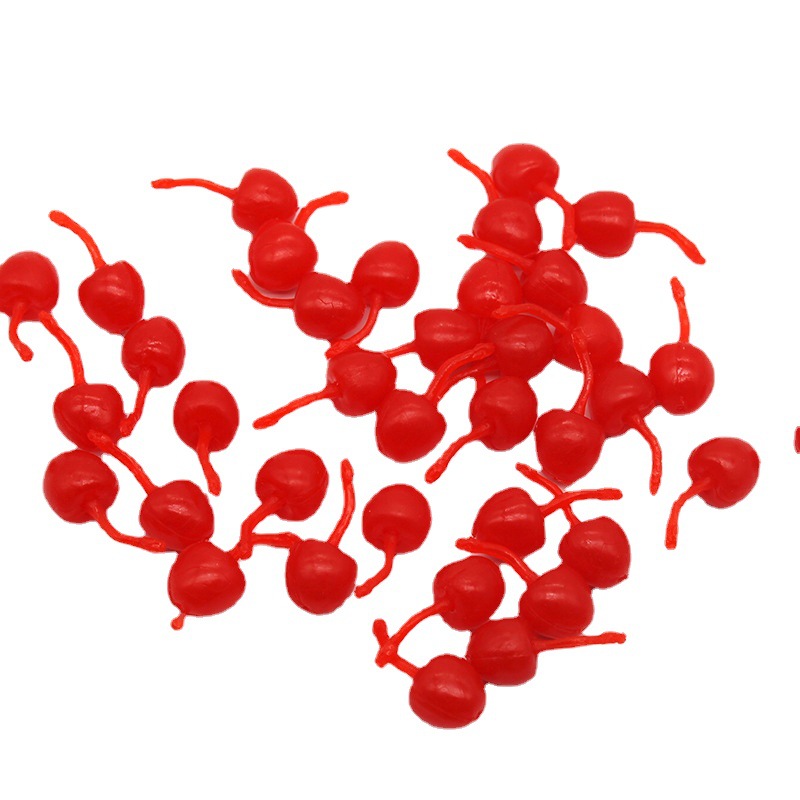 Mini PVC simulation cherry fruit model diy cream glue phone case beauty food material doll house accessories