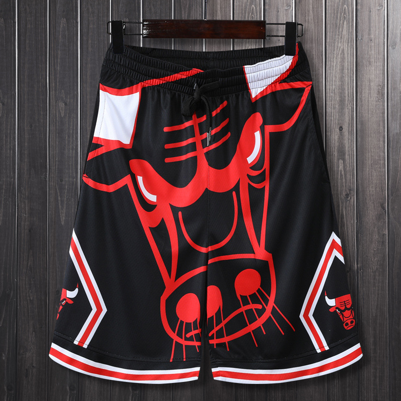 Retro Basketball Sports Shorts Male Lakers Warriors Grizzlies Raptors Tat Spurs Heat 76ers Team Shorts