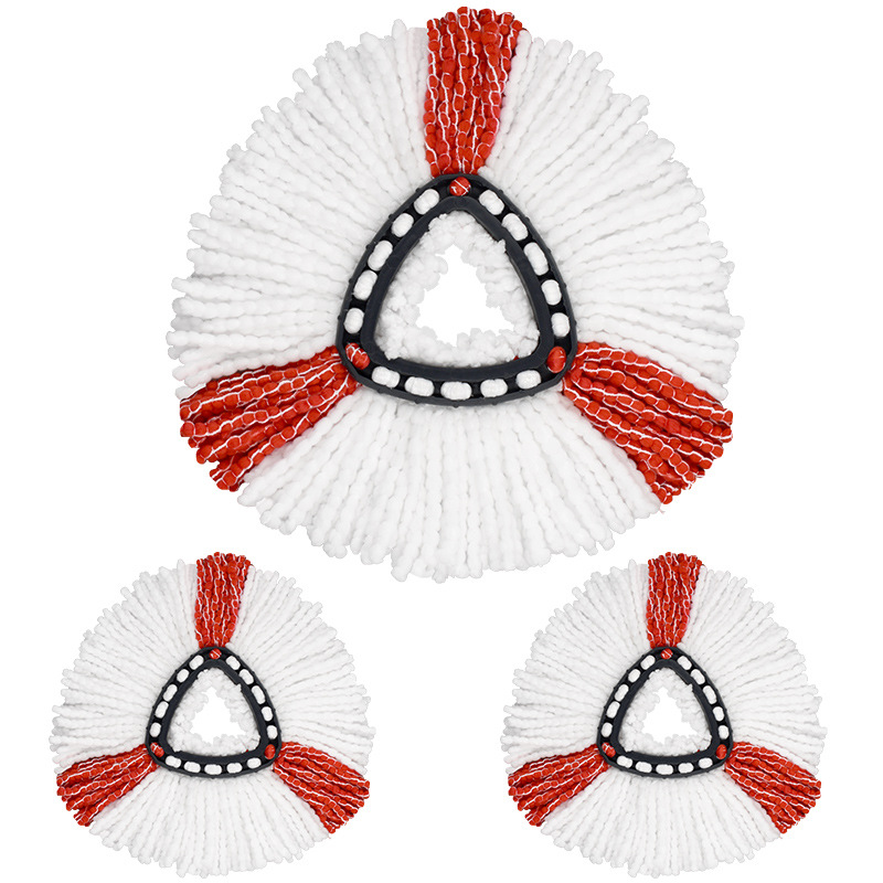 Adapted to Vileda/o-cedar Weilida Turbo Rotating Triangle Cotton Yarn Replacement Mop Head Accessories