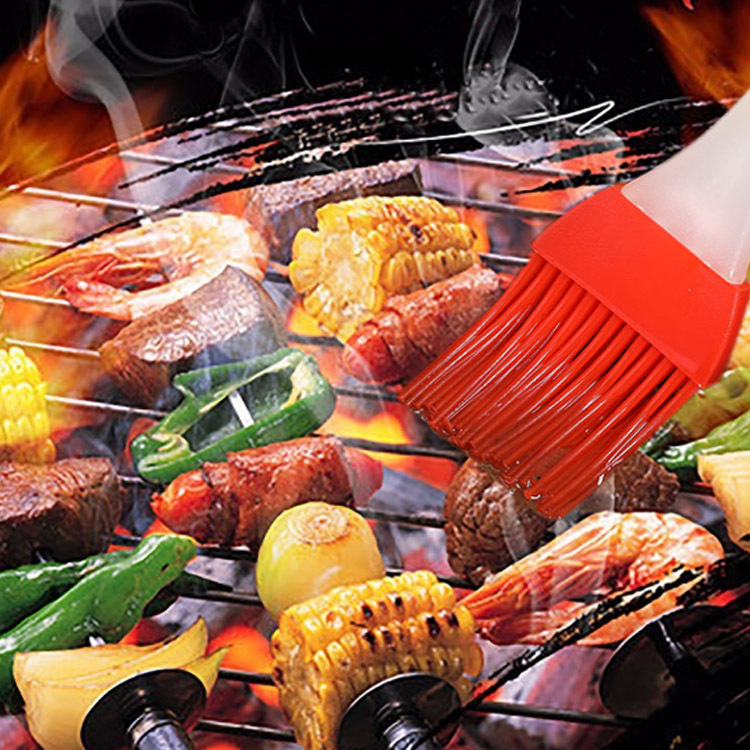 Spot small split plastic handle silicone brush oil brush food barbecue brush cooking brush seasoning brush